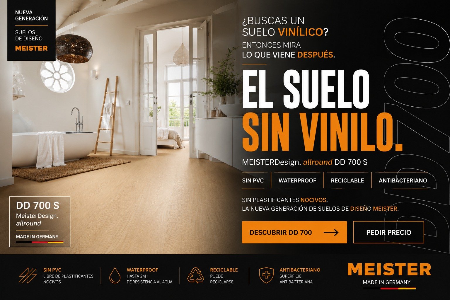 MEISTERDesign allround DD 700 S, suelo de diseño sin PVC en MEISTER Granada